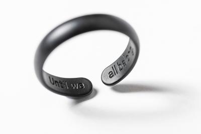 Black matte metal ring (small); 2017; H50018