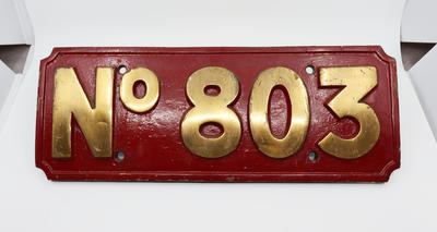 Number Plate - Locomotive; 1927; R5797