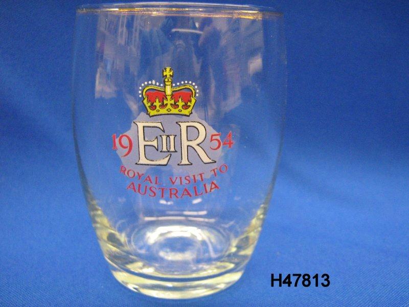 Glass Royal Visit Souvenir; H47813 Queensland Museum
