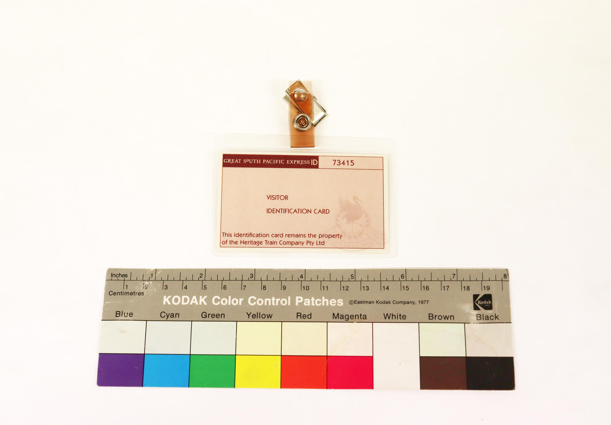 Great South Pacific Express Visitor Identification Card; R19101